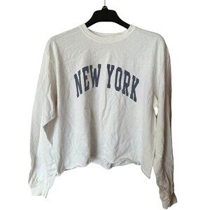 Brandy Melville "New York" White Long Sleeve